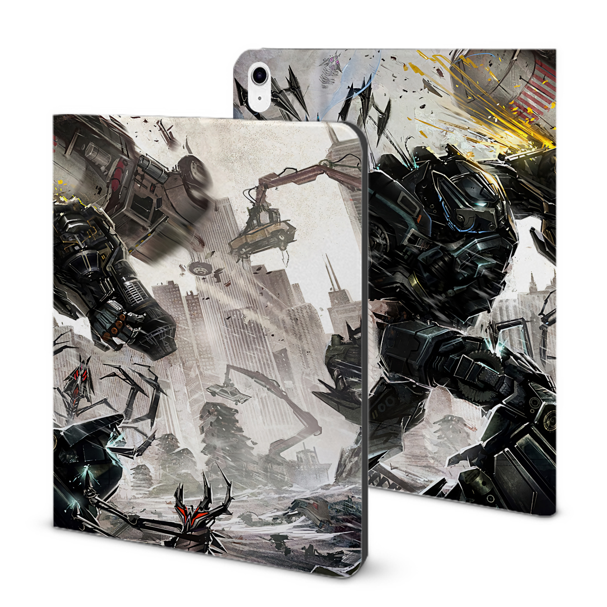（画像用） Transformers トランスフォーマー IPad ケース ブック型 PUレザー TPU 耐衝撃 軽量 薄型 ペン収納なし 全面保護 IPad 各モデル対応
